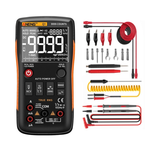 Aneng an-Q1 multimètre numérique intelligent de haute précision de haute précision, spécification: standard avec câble (orange) SA402A1147-07