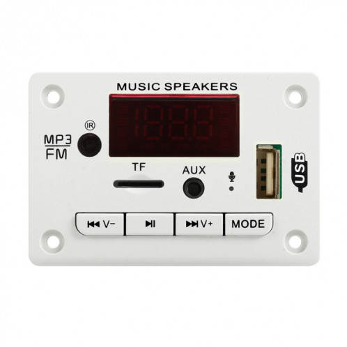 Tableau de décodeur MP3 audio Bluetooth de la couleur 12V (Blanc) SH302B383-07