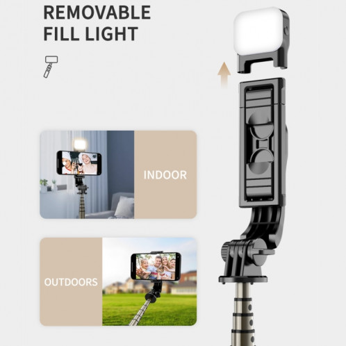 Mini Selfie Stick intégré Bluetooth Bluetooth multifonctionnel, Spécifications: Q10S 70cm avec éclairage de remplissage SH30021688-07