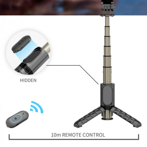 Mini Selfie Stick Integrate Multifonctionnel Bluetooth Selfie, Spécifications: Q10 68cm sans remplissage de lumière SH30041649-07