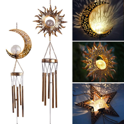 Lampe de carillon à vent de fer sol6 suspendu (lune) SH201B1116-06