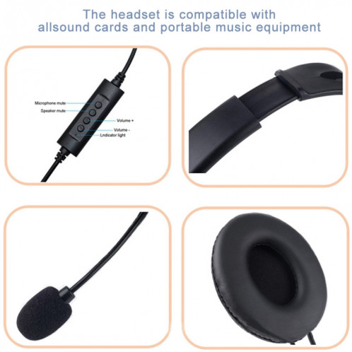 Casque câblé mural à tête avec microphone, style: GAE-109 SH4803665-07