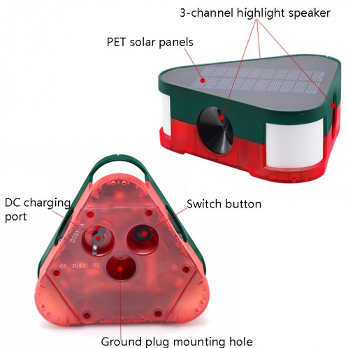 Répellants Solar Souris Haute fréquence Animal Ultrasonical (N911G) SH401A1358-07