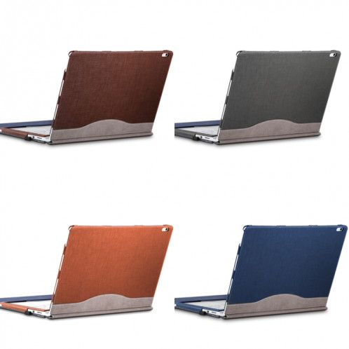 Pochette de protection pour ordinateur portable en cuir PU pour le livre de la surface Microsoft 2 13.5 pouces (bleu profond) SH802D252-07