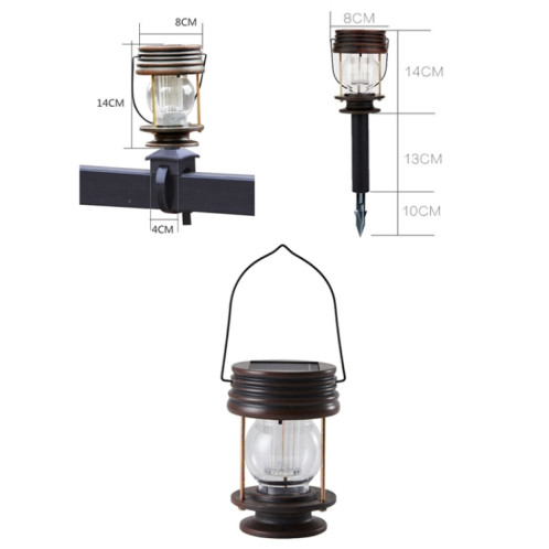 HSR002 Lampe de camping à lanterne solaire rétro extérieure, Spec: lumière portable-chaude SH02021057-06
