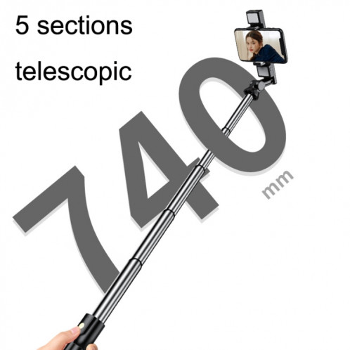 K12D Live Beauty Bluetooth Tripode Selfie Stick (Black) SH801A1931-06