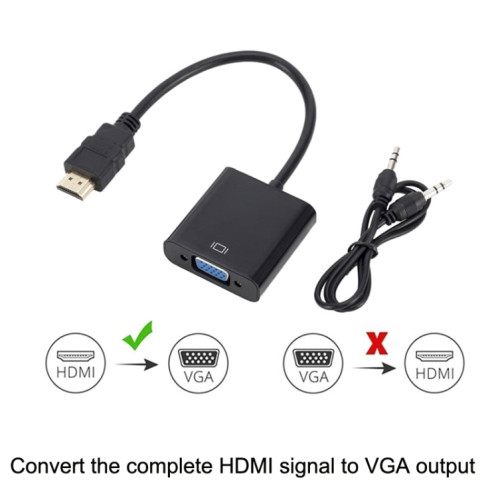 ZHQ008 HD HDMI to VGA Converter avec audio (noir) SH301B1192-06