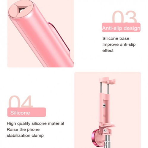 Cyke N-mon trépied intégré Bluetooth en direct selfie selfie (rose) SC901B1858-07