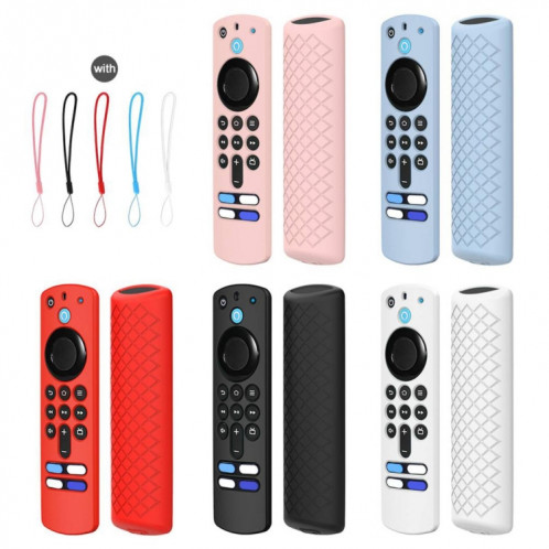 2 PCS Coque en silicone pour Alexa Voice Remote 3rd Gen & TV Stick 3rd Gen (rose) SH401B359-07