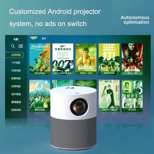 M1 Home Commercial LED Projecteur SMART HD SMART, Spécification: Fiche AUT (Téléphone avec version d'écran) SH904B134-07
