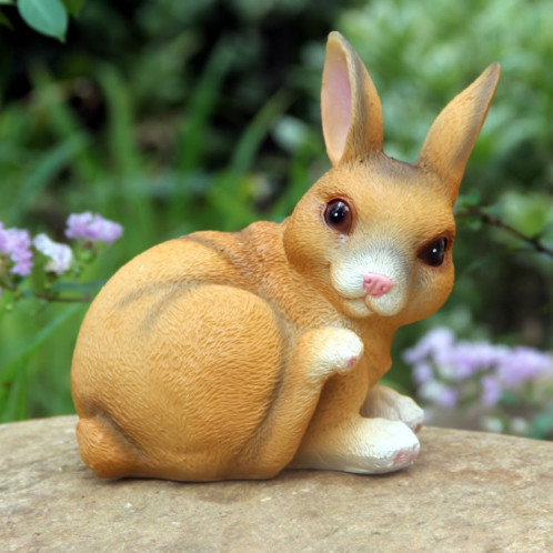 HSR001 Lumière de pelouse de résine d'animaux solaire extérieure (lapin) SH401B1470-07