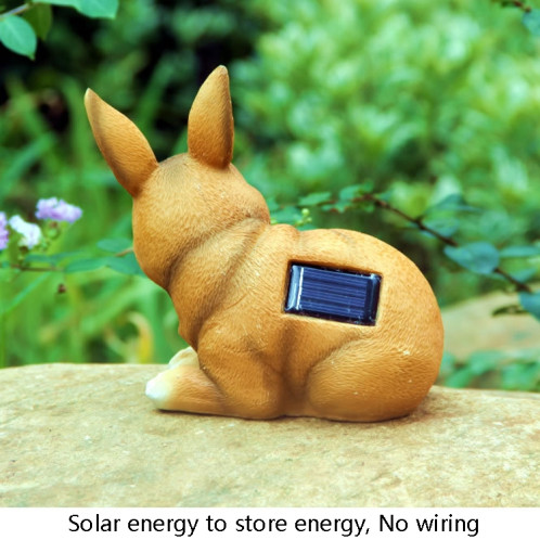 HSR001 Lumière de pelouse de résine d'animaux solaire extérieure (lapin) SH401B1470-07