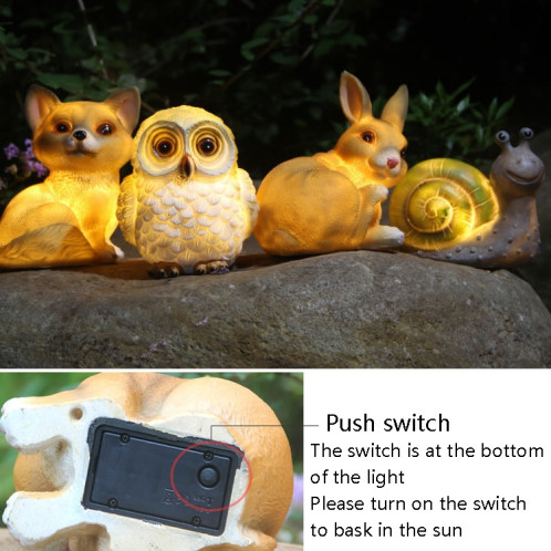 HSR001 Lumière de pelouse de résine d'animaux solaire extérieure (lapin) SH401B1470-07