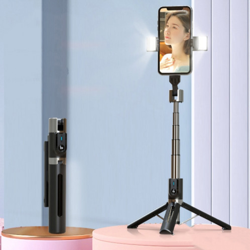 Trépied de téléphone portable Bluetooth Télécommande Live Selfie Stick, Spécifications: P96D2 Double Light SH9303837-07