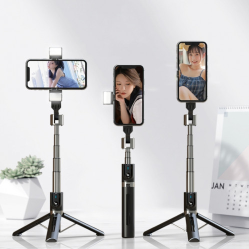Trépied de téléphone portable Bluetooth Télécommande Live Selfie Stick, Spécifications: P96D2 Double Light SH9303837-07