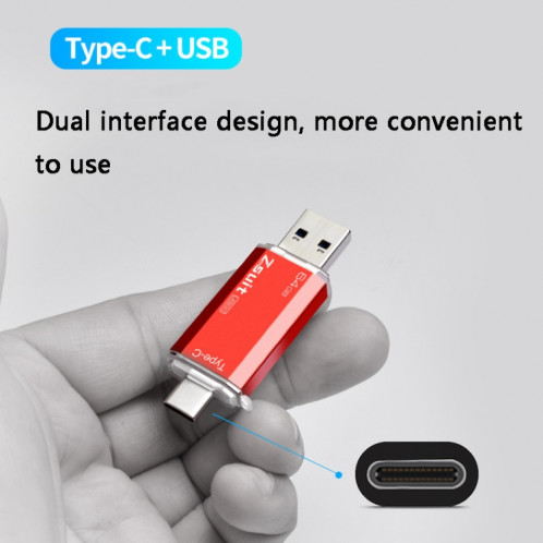 Zsuit ZSTPC3 2 en 1 interface de type C Téléphone métal U Disque U, Randon Color Livraison 128 Go (USB3.0) SZ705B76-06