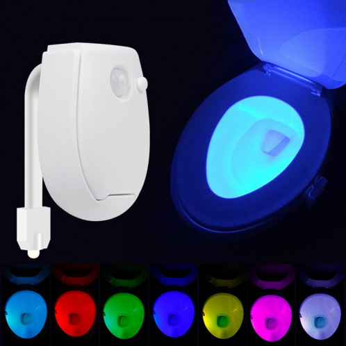 Suspendre la lumière de toilette à LED intelligente Lumière d'induction du corps humain automatique (RVB Multicolor) SH801A1084-07