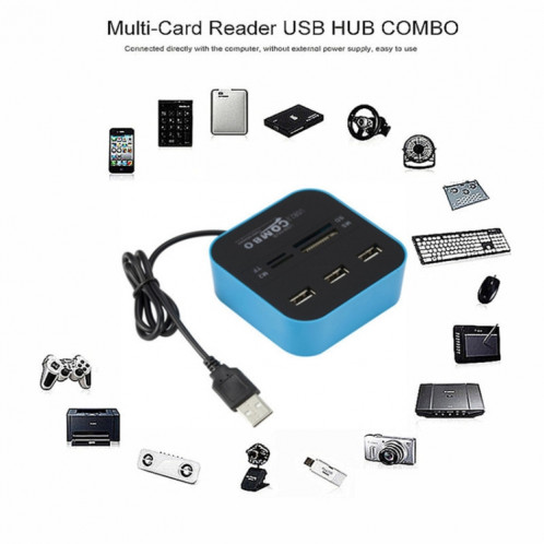 7 in 1 Combo USB 2.0 HUB Lecteur (7 ports) SH701A1047-07