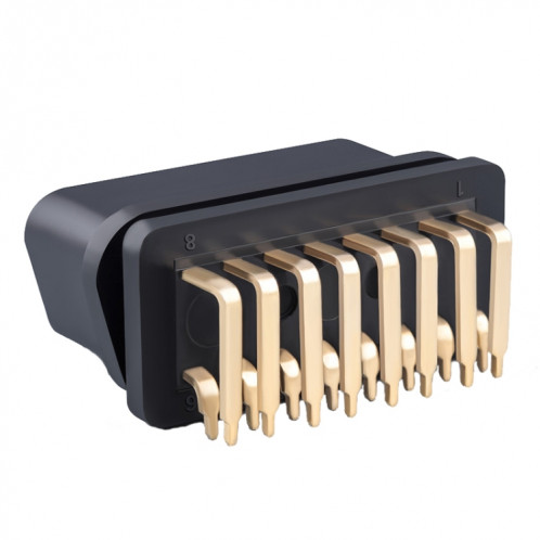2 PCS J1962f OBD2 16PIN 90 Degree Bend Female Head Connector, Gold Plated + Nickel Plated SH9056134-06