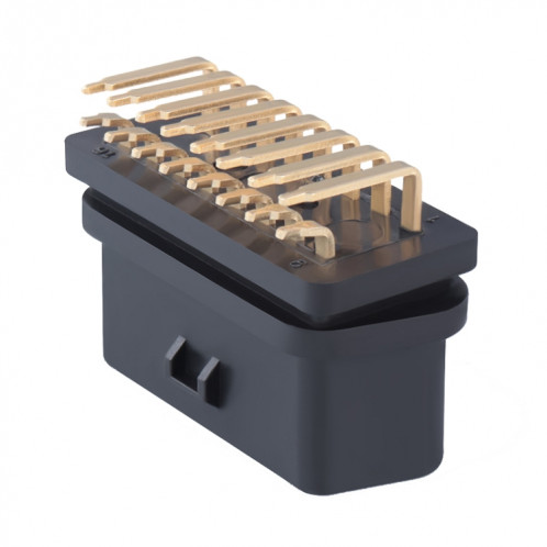 2 PCS J1962f OBD2 16PIN 90 Degree Bend Female Head Connector, Gold Plated + Nickel Plated SH9056134-06