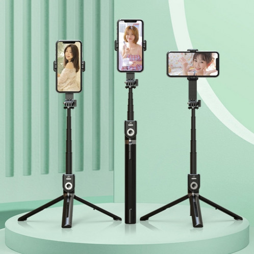 Bâton Selfie Bluetooth intégré P80 1,33 m avec miroir de maquillage télécommandé TIKTOK SH80011725-07