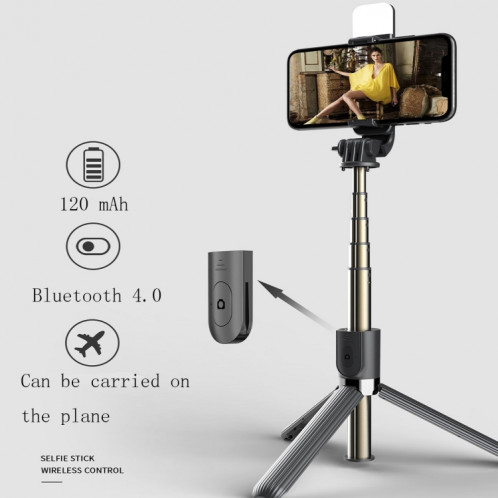 L03S Bluetooth Fill Trépied Trépied intégré Selfie Stick (Blanc) SH801B1581-07