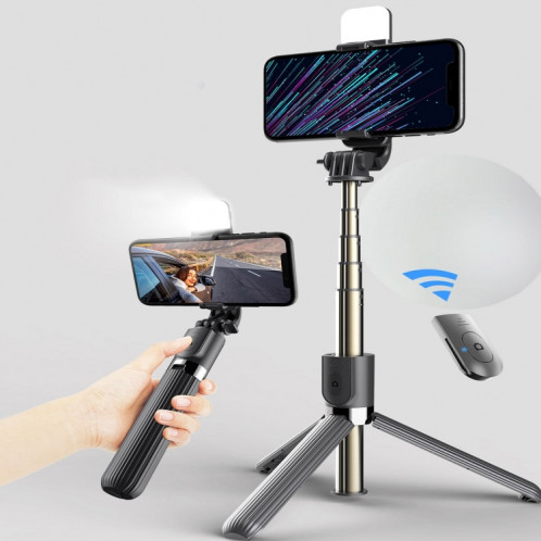 L03S Bluetooth remplissage Trépied intégré Selfie Stick (Noir) SH801A1951-07