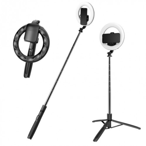 Support télescopique Selfie de Selfie sans fil Bluetooth Selfie, Spécifications: Q05S (Noir avec Fill Light) SH28028-07