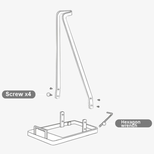 Support de rangement non-perforateur d'aspirateur universel pour Dyson, couleur: un type (blanc) SH07031277-07