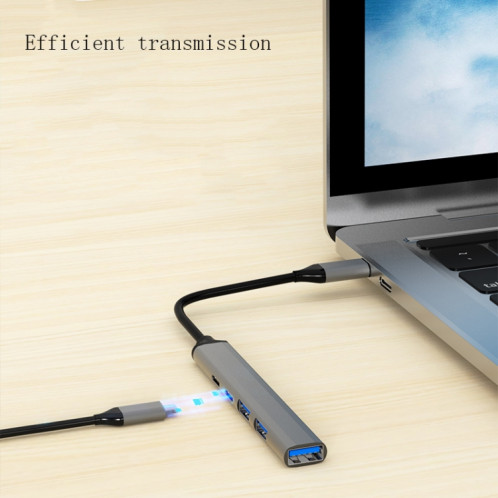 U5 Type-C Extender USB3.0 Splitter Multi-Port Dossier d'expansion, Nombre d'interfaces: 5 en 1 (USB) SH02031862-07