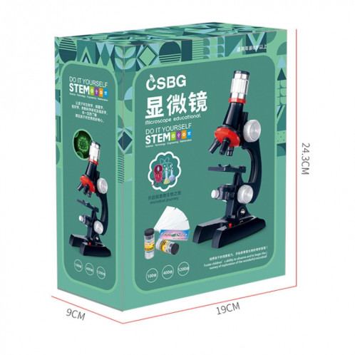 HD 1200 fois Microscope enfants jouets éducatifs (bleu clair) SH701C1215-07