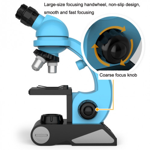 GB002 HD 1200 fois à angle grand angle microscope enfants jouets éducatifs (bleu) SH801A1040-07