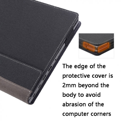 Étui de protection anti-chute en cuir pour ordinateur portable pour HP Envy X360 13-AG AR (gris foncé) SH201B1390-07