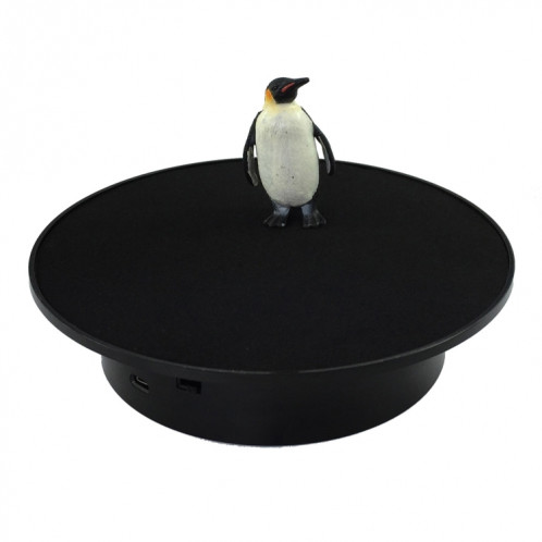 Stand de rotation de la puissance USB de 25 cm Stand de prise de vue vidéo des accessoires de tournage vidéo (noir + velours noir) SH401I60-07