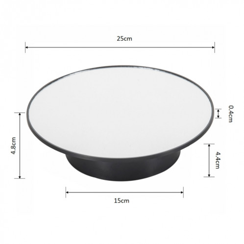 Stand de rotation de la puissance USB de 25 cm Stand de prise de vue vidéo des accessoires de tournage vidéo (noir + velours noir) SH401I60-07