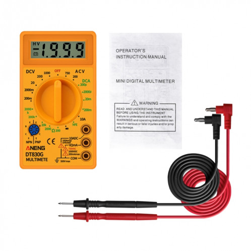 2 PCS ANENG DT830G Multimètre numérique portable (noir) SA401A478-07