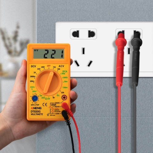 2 PCS ANENG DT830G Multimètre numérique portable (jaune) SA401B551-07