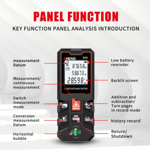 Rangefindeur infrarouge de poche Aneng, modèle: version de précision de 80m SA68031078-06