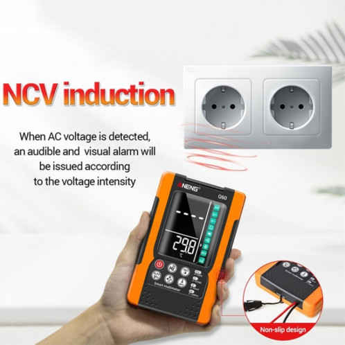Multimètre numérique de haute précision de haute précision aneng, spécification: Q60 intelligent (orange) SA401B1111-06