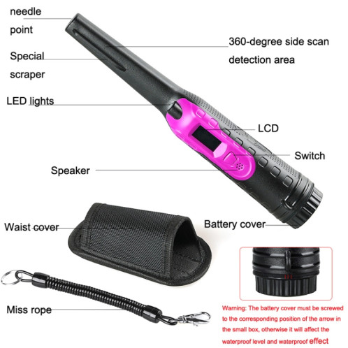 HS-11 Outdoor Handheld Treasure Hunt Petite tige de positionnement du détecteur de métaux (Violet noir) SH601A1893-07
