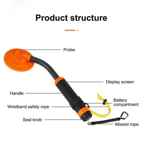 Tige de positionnement du détecteur de métaux de la chasse au trésor HS-07 (Orange) SH101A1303-07