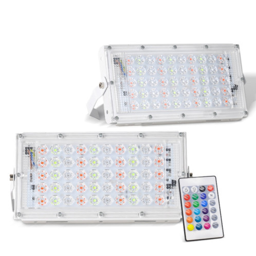 50W LED RVB Lumière d'inondation ultra-légère ultra-légère avec télécommande SH02151167-07