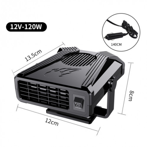 12V Car Heater Fan Defrost Defogger(Black) SH601A1727-08