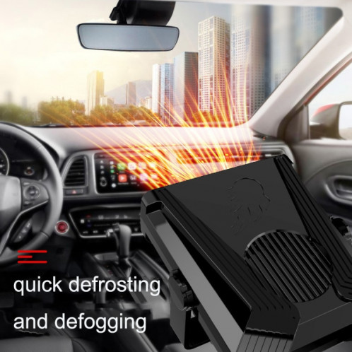 12V Car Heater Fan Defrost Defogger(Black) SH601A1727-08