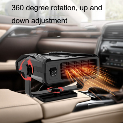 12V Car Heater Fan Defrost Defogger(Black) SH601A1727-08