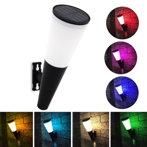 N230 Lampe murale de cône circulaire de jardin solaire extérieur, style: lumière colorée SH1001828-07