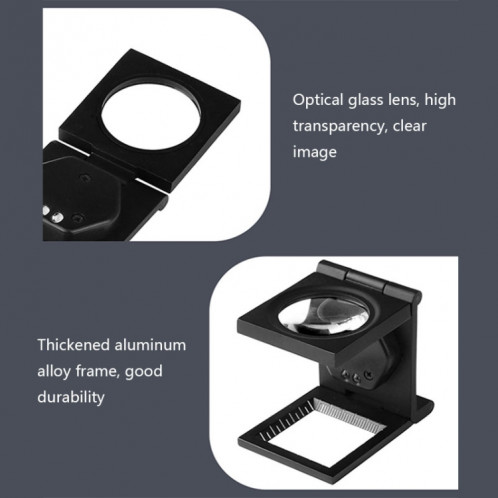 Loupe de pliage de lumière double LED 9005B 10x SH03171612-07