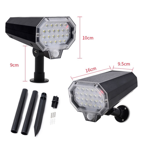 Capteur de LED solaire F1 Faites pivoter la surveillance de la simulation de lumière murale SH25011775-07