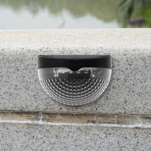 N760B 6 LEDS Equipement de l'eau solaire en plein air Lumière de clôture à deux couleurs (coquille noire) SH101B1206-06