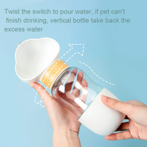 600ml Dog Go Out Water Cup Portable Accompagnement Cup Pet Buveur d'eau potable (Jaune nuage) SH203C345-06